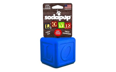 SodaPup Love Cube Durable Rubber Chew Toy & Treat Dispenser