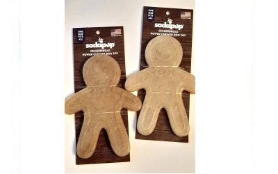 SodaPup Nylon Gingerbread Man Hundespielzeug