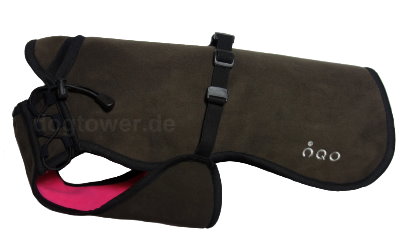 Softshell Hundemantel IQO VXf, braun/pink