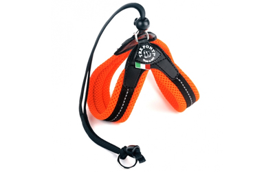 Tre Ponti Hundegeschirr Easy Fit Soft Mesh (reflektierend) mit Kordelzug, orange
