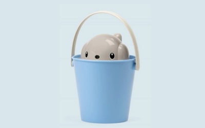 United Pets Futtereimer Crock, Grau/Hellblau