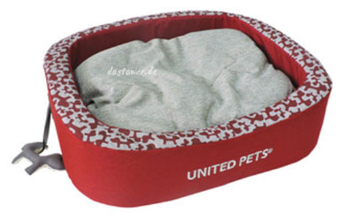 United Pets Hundebett SNOREFIE, oval rot/grau
