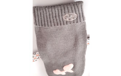 Warmy Turtleneck Sweater Hundepullover, grey pink