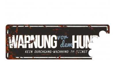 Warnschild, Warnung vor dem Hund, No.2