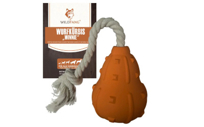 Wildfang Wurfkürbis Winnie Hundespielzeug mit Kordel