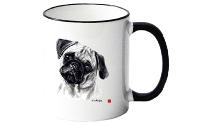 Tasse mit Mops Motiv