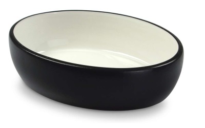 Wolters Diner Color Napf (oval), schwarz/weiß