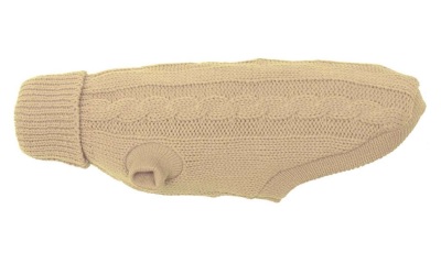 Wolters Strickpullover Zopf für Mops & Co. beige