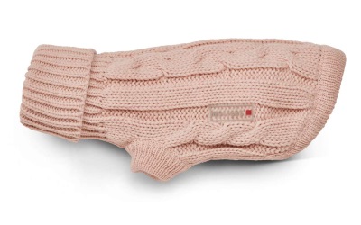 Wolters Strickpullover Zopf für Mops & Co. rosa