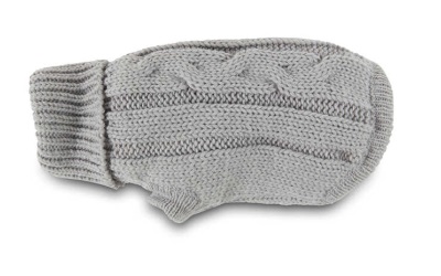 Wolters Strickpullover Zopf für Mops & Co. silber