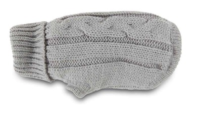 Wolters Zopf-Strickpullover silber