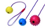 Boomer Vollgummi Ball mit Glocke und Seil