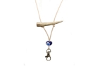 Bracco Original Pfeifriemen aus natürlichen Materialien, handgewickelte Perle, keltische Perle, Geweih