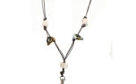Bracco Original Pfeifriemen aus natürlichen Materialien, handgewickelte Perle, magisches Auge, Geweih