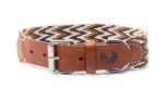 Buddys Dogwear Peruvian brown dog collar