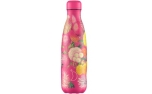 Chillys Bottles Floral Pink Pompoms
