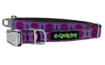 Cycle Dog Collar Metal-Fuchsia Teal Kaleidoscope