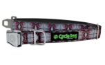 Cycle Dog Collar Metal-Grey Red Kaleidoscope