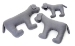 Doctor Bark Toy Dog Hundespielzeug für Allergiker, hellgrau