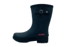 doggo Lotte gebürstet Damen PVC Stiefel schwarz