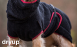 DRYUP cape Hundebademantel, schwarz