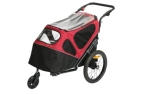 duvoplus Pet Trailer 2-in-1 schwarz/rot