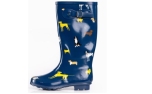 Eastern Off Price Norty Regenstiefel für Damen Look At Me Dog Blue