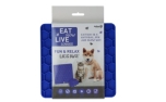 Eat Slow Live Longer Fun & Relax Lick Mat Blau