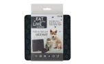 Eat Slow Live Longer Fun & Relax Lick Mat Grau