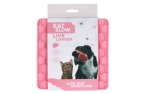 Eat Slow Live Longer Lick Mat Honeycomb Pink