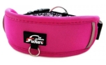 Finnero OCEAN SPORT Fastex Halsband mit breiter Neoprenauflage fuchsia