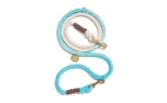 Found My Animal Original Adjustable Robins Egg Blue Cotton Rope Dog Leash