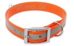 Halsband Biothane Deluxe Reflektor-Orange