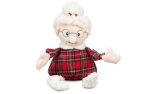 HuggleHounds Mrs. Claus Knottie Tartan Plaid