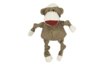 HuggleHounds Sock Monkey Knottie brown large