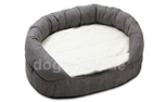Hunde- Liegebett Ortho Bed, oval, grau
