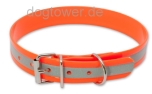 Biothane Hundehalsband Reflektor Orange