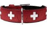 Hunter Hundehalsband Swiss, rot/schwarz