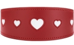 Hunter Windhundhalsband Love rot/schwarz