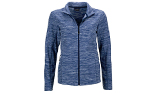 James & Nicholson Damen Melange Fleecejacke, blue-melange/navy