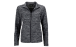 James & Nicholson Damen Melange Fleecejacke, grey-melange/anthracite