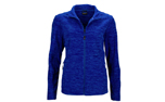 James & Nicholson Damen Melange Fleecejacke, royal-melange/blue