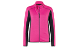 James & Nicholson Damen Strukturfleece Jacke, pink/carbon