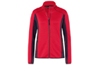 James & Nicholson Damen Strukturfleece Jacke, red/carbon