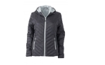 James & Nicholson Damen Wende-Steppjacke Sorona, black/silver