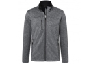 James & Nicholson Herren Melange Softshelljacke, dark-melange/black