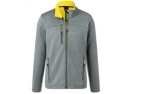 James & Nicholson Herren Melange Softshelljacke, dark-melange/yellow