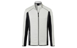 James & Nicholson Herren Strukturfleece Jacke, off-white/carbon