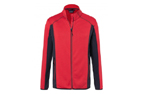 James & Nicholson Herren Strukturfleece Jacke, red/carbon