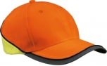 James & Nicholson Neon Reflex Cap, neon-orange/neon-yellow